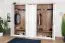 Armoire penderie Lotofaga 17 | Blanc & Noyer | 227 x 291 x 59 cm | Organisation optimale