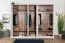 Armoire penderie Lotofaga 17 | Blanc & Noyer | 227 x 291 x 59 cm | Organisation optimale