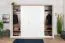 Armoire penderie Lotofaga 17 | Blanc & Noyer | 227 x 291 x 59 cm | Organisation optimale