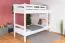 Lits superposés pour adultes "Easy Premium Line" K17/n, Hauteur 174 cm, hêtre massif laqué blanc, Surface de couchage 90 x 200 cm, séparable, grand espace entre les lits