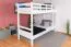 Lits superposés pour adultes "Easy Premium Line" K17/n, Hauteur 174 cm, hêtre massif laqué blanc, Surface de couchage 90 x 200 cm, séparable, grand espace entre les lits