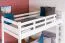Lits superposés pour adultes "Easy Premium Line" K17/n, Hauteur 174 cm, hêtre massif laqué blanc, Surface de couchage 90 x 200 cm, séparable, grand espace entre les lits