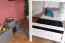 Lits superposés pour adultes "Easy Premium Line" K17/n, Hauteur 174 cm, hêtre massif laqué blanc, Surface de couchage 90 x 200 cm, séparable, grand espace entre les lits