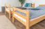 Lits superposés / Lit à étage 90 x 190 cm pour enfants "Easy Premium Line" K17/n, en hêtre massif verni naturel, convertibles