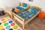 Lits superposés 90 x 200 cm pour adultes "Easy Premium Line" K17/n, hêtre massif laqué naturel, convertibles