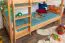 Lits superposés pour enfants "Easy Premium Line" K18/n, tête de lit ajourée, hêtre massif naturel - 90 x 190 cm, (L x l) séparable
