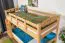 Lits superposés pour adultes "Easy Premium Line" K19/n, tête et pied de lit ajourés, hêtre massif naturel - 90 x 190 cm (l x L), séparable
