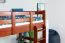 Lit mezzanine enfant 90 x 200 cm | Easy Premium Line K22/n | Hêtre massif teinte cerise | Séparable