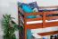 Lit mezzanine enfant 90 x 200 cm | Easy Premium Line K22/n | Hêtre massif teinte cerise | Séparable