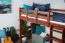 Lit mezzanine enfant 90 x 200 cm | Easy Premium Line K22/n | Hêtre massif teinte cerise | Séparable
