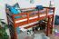 Lit mezzanine enfant 90 x 200 cm | Easy Premium Line K22/n | Hêtre massif teinte cerise | Séparable