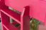 Lit mezzanine 90 x 190 cm, "Easy Premium Line" K22/n, bois de hêtre massif laqué rose, divisible