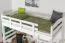 Lit mezzanine pour adultes "Easy Premium Line" K22/n, hêtre massif blanc - Couchage : 90 x 190 cm