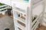 Lit mezzanine pour adultes "Easy Premium Line" K22/n, hêtre massif blanc - Couchage : 90 x 190 cm