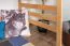 Lit mezzanine "Easy Premium Line" K23/n, hêtre massif laqué naturel, divisible - Surface de couchage : 120 x 190 cm