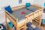 Lit mezzanine "Easy Premium Line" K23/n, hêtre massif laqué naturel, divisible - Surface de couchage : 120 x 190 cm
