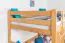 Lit mezzanine "Easy Premium Line" K23/n, hêtre massif laqué naturel, divisible - Surface de couchage : 120 x 190 cm