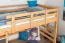 Lit mezzanine "Easy Premium Line" K23/n, hêtre massif laqué naturel, divisible - Surface de couchage : 120 x 190 cm