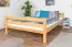 Lit mezzanine 160 x 190 cm "Easy Premium Line" K23/n, hêtre massif laqué naturel, divisible