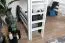 Lit mezzanine 160 x 190 cm pour adultes "Easy Premium Line" K23/n, hêtre massif laqué blanc, divisible