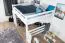 Lit mezzanine 160 x 190 cm pour adultes "Easy Premium Line" K23/n, hêtre massif laqué blanc, divisible