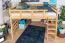 Lit mezzanine 160 x 190 cm "Easy Premium Line" K23/n, hêtre massif laqué naturel, divisible