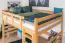 Lit mezzanine 160 x 190 cm "Easy Premium Line" K23/n, hêtre massif laqué naturel, divisible