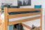 Lit mezzanine 160 x 190 cm "Easy Premium Line" K23/n, hêtre massif laqué naturel, divisible