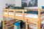Lit mezzanine 160 x 190 cm "Easy Premium Line" K23/n, hêtre massif laqué naturel, divisible