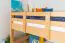 Lits superposés / Lit à étage 120 x 190 cm pour enfants "Easy Premium Line" K24/n, tête et pied de lit droits, en hêtre massif verni naturel, convertibles