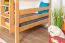 Lits superposés / Lit à étage 120 x 190 cm pour enfants "Easy Premium Line" K24/n, tête et pied de lit droits, en hêtre massif verni naturel, convertibles