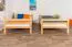Lits superposés / Lit à étage 120 x 190 cm pour enfants "Easy Premium Line" K24/n, tête et pied de lit droits, en hêtre massif verni naturel, convertibles