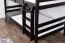 Lit superposé divisible 120 x 200 cm K24/n | Hêtre massif laqué chocolat | Tête et pied droits | Easy Premium Line