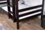 Lit superposé divisible 120 x 200 cm K24/n | Hêtre massif laqué chocolat | Tête et pied droits | Easy Premium Line