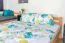 Lits superposés 140 x 190 cm pour adultes "Easy Premium Line" K24/n, tête et pied de lit droits, hêtre massif laqué naturel, convertibles