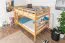 Lit superposé divisible avec matelas Bonell K24/n | 140 x 200 cm | Hêtre massif naturel laqué | Tête et pied droits