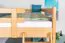 Lits superposés 160 x 190 cm pour adultes "Easy Premium Line" K24/n, tête et pied de lit droits, en hêtre massif verni naturel, séparable