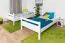 Lit superposé convertible Easy Premium Line K24/n | Hêtre massif blanc | 120 x 190 cm | Sécurité et design moderne