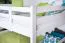 Lits superposés 140 x 200 cm pour adultes "Easy Premium Line" K24/n, tête et pied de lit droits, hêtre massif laqué blanc, convertibles