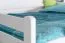 Lits superposés 140 x 200 cm pour adultes "Easy Premium Line" K24/n, tête et pied de lit droits, hêtre massif laqué blanc, convertibles