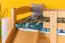 Lit superposé enfant avec toboggan 80 x 190 cm | Hêtre massif verni naturel | Séparable en 2 lits | Easy Premium Line K25/n
