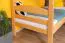 Lit superposé enfant avec toboggan 80 x 190 cm | Hêtre massif verni naturel | Séparable en 2 lits | Easy Premium Line K25/n