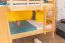 Lit superposé enfant avec toboggan 80 x 190 cm | Hêtre massif verni naturel | Séparable en 2 lits | Easy Premium Line K25/n