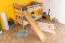 Lit superposé enfant avec toboggan 80 x 190 cm | Hêtre massif verni naturel | Séparable en 2 lits | Easy Premium Line K25/n