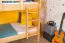 Lit superposé enfant avec toboggan 80 x 190 cm | Hêtre massif verni naturel | Séparable en 2 lits | Easy Premium Line K25/n