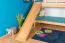 Lit superposé avec toboggan 90 x 190 cm | Hêtre massif naturel | Séparable en 2 lits simples | Easy Premium Line K26/n