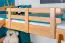 Lit mezzanine enfant 90x200 cm avec toboggan | Hêtre massif naturel | Séparable en 2 lits | Easy Premium Line K27/n