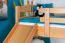Lit mezzanine enfant 90x200 cm avec toboggan | Hêtre massif naturel | Séparable en 2 lits | Easy Premium Line K27/n