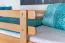 Lit mezzanine enfant 90x200 cm avec toboggan | Hêtre massif naturel | Séparable en 2 lits | Easy Premium Line K27/n
