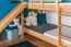 Lit mezzanine enfant 90x200 cm avec toboggan | Hêtre massif naturel | Séparable en 2 lits | Easy Premium Line K27/n
